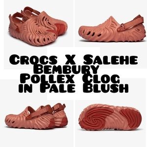 Crocs Salehe Bembury Kuwata Pollex Clogs Pale Blush in W10/M8
